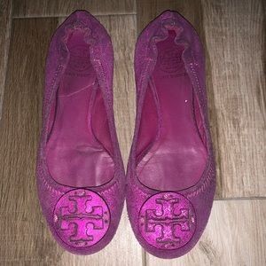 Tory Burch Purple/ Magenta Flats Limited Edition